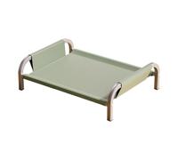 MagiDeal Elevated Pet Bed with Metal Frame Wear Resistant Sturdy All Seasons Breathable Cooling Portable Pet Hammock for Indoor Cats, Green, L
