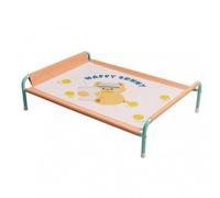 MagiDeal Elevated Resting Dog Cot Bed With Elevated Surface Oxford Steel Tube Frame Washable Removable Cover suitable for indoor, Macaron Pink, L 96 73 22.5cm For Pets Under 80 Catties
