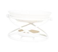 MagiDeal Essential Oil Burner Warmer,Fragrance Diffuser,Decorative Fragrance Holder,Tealight Holder with Ceramic Bowl,Metal Rack