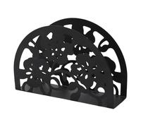 MagiDeal European Napkin Holder Tabletop Paper Tissue Dispenser Farmhouse Standing Napkin Storage Rack for Home Countertop Wedding, Black