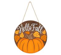 MagiDeal Fall Hanging Sign Ornament for Relatives Multi Purpose Round Decoration Wall Plaque for Farmhouse Living Room Office Window, Style A