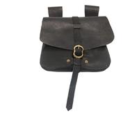MagiDeal Fanny Pack PU Leather Belt Pouch Travel Purse Costume Accessories Waist Pack Medieval Waist Bag for Role Playing Holiday LARP, Black
