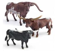 MagiDeal Farm Bull Figurine Bull Model Cattle Statue Ranch Animal Figure Crafted From Solid PVC With Hand Painted Detail Suitable for kids learning classroom