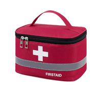 MagiDeal First Aid Bag,Medical Bag Portable with Handle Emergency Storage Pouch,Medical Travel Case for Workplace Car Travel Home Trip, M Red