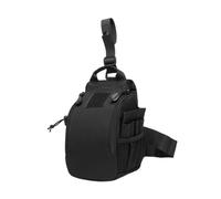 MagiDeal First Aid Waist Bag Bag Adjustable Emergency Waist Pack with Reflective Strip for Camping Travel, black