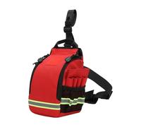 MagiDeal First Aid Waist Bag Bag Adjustable Emergency Waist Pack with Reflective Strip for Camping Travel, red