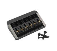 MagiDeal Fixed 6 String Bass Bridge Zinc Alloy Multipurpose with Mounting Screw Electric Guitar Fixed Bridge for Electric Guitar Bass, black