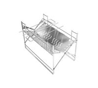 MagiDeal Folding Fire Portable Grill Brazier Campfire Tray With Stainless Steel Build Compact Fold Flat Carry For Camping Cooking Picnics Suitable for outdoor travel backyard gatherings beach trips