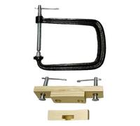 MagiDeal Folk Acoustic Guitar Bridge Clamp Guitar Bridge Install Clamp, Musical Instrument Part Metal Bridges Repair Tool Fixture Clip, with accessories