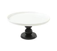 MagiDeal Footed Cake Stand Cake Plate 8 inch Fruit Plate Dessert Display Stand Pedestal Platter Ceramic for Bread Cookies Birthdays, Black Foot