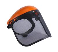 MagiDeal Forestry Face Guards Protective with Metal Mesh Visor Good Ventilation Adjustable Lightweight for Gardening or Landscaping, Orange