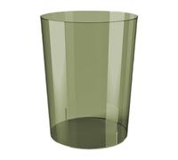 MagiDeal Garbage Bin Waste Paper Basket Transparent Round Decorative Trash Can Rubbish Bin for Bathroom Study Office Living Room Home, L Green