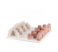 MagiDeal Geometric Tabletop Display Chessboard Ornament Sculpture Figurine With Clean Lines And Structured Form In Marble And Crystal Suitable for shelves, 2-39-5 X 39-5 X
