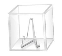 MagiDeal Guitar Pick Display Box Plectrum Case with Stand Rack Clear Holder Guitar Pick Box for Guitarists Electric Bass Ukulele Lover, clear base