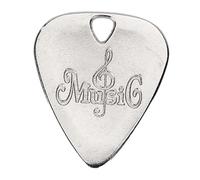MagiDeal Guitar Pick Musical Instrument Pick Handmade Sturdy Guitar Accessories Professional for Ukulele Bass Banjo Classical, Silver