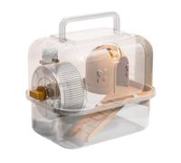 MagiDeal Hamster Carrier Cage,Guinea Pig Travel Carrying Handle Hamster Cage,Portable Breathable for Chinchilla,Dwarf,Hamster,Squirrel, orange, Style A