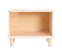 MagiDeal Hamster Digging Box & Sand Bath Hut, DIY Hamster Cage Decor, Easy to Clean, Wood & Acrylic, Beige