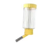 MagiDeal Hamster Water Bottle Bird Parrot Drinker Guinea Pig Water Bottle Drinking Kettle Bunny Water Bottle for Small Pets Supplies, Light Yellow