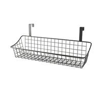 MagiDeal Hanging Wall Basket Multifunctional Metal Wire Organizer Basket over Cabinet Door Basket for Bathroom Garage Pantry Laundry, 12x6x40cm