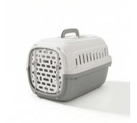 MagiDeal Hard Sided Pet Carrier with Litter Tray for Cats and Small Animals Travel Crate with Ventilation Slots and Metal Wire Door Suitable Visits Car Rides Outdoor Trips