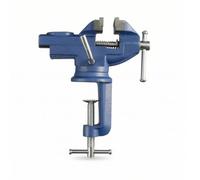 MagiDeal Heavy Duty Bench Vise Workbench Clamp Workholding Tool Swivel Steel Housing with Strong Clamping Force Smooth Adjustment Suitable for Machine Shops Service counters, Blue, 80mm