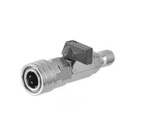 MagiDeal High Pressure Valve Shutoff Connector Coupler Adapter with Inline Lever and Rapid Coupling Body in Stainless Steel for Hose Systems Suitable for Home