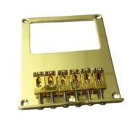 MagiDeal Humbucker Bridge Guitar Bridge Metal Professional Humbucker Bridge 6 String Humbucker Guitar Bridge, gold