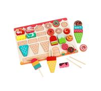 MagiDeal Ice Cream Toys Pretend Play Develops Social Skills Early Learning Kitchen Accessories Ice Cream Counter Shop Playset for Kids