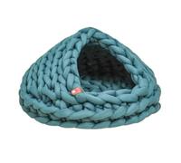 MagiDeal Industrial Nest Shelter Den With Enclosed Front Opening and Low Rounded Base Hand Woven Chenille Rope Texture Quiet Covered Sanctuary suitable for, Hole Green, Bottom Diameter 30cm 1kg