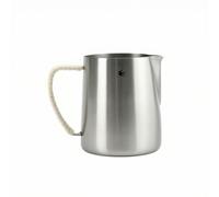 MagiDeal Industrial Pitcher Milk Jug Steaming Pitcher Coffee Jug Latte Art Pitcher with Brushed Metal Finish and Dark Interior Suitable for Home Drinks Office Coffee Zones Espresso, 450ml