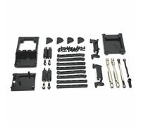 MagiDeal Industrial RC Car Chassis Frame Kit Damper Tie Rod Set Hydraulic Shock Absorbers CNC Aluminum Build Sharper Control Suitable for MN168 MN78 1/12 Scale Rock Crawling, Black