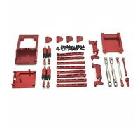 MagiDeal Industrial RC Car Chassis Frame Kit Damper Tie Rod Set Hydraulic Shock Absorbers CNC Aluminum Build Sharper Control Suitable for MN168 MN78 1/12 Scale Rock Crawling, Red