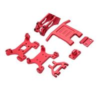 MagiDeal Industrial Vehicle RC Car Replacement Kit Shock Mount Bracket Rear Wing Bracket Front Guards for Sturdy Feel and Fit suitable for garage maintenance club meets backyard runs, Red