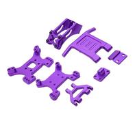 MagiDeal Industrial Vehicle RC Car Replacement Kit Shock Mount Bracket Rear Wing Bracket Front Guards for Sturdy Feel and Fit suitable for garage maintenance club meets backyard runs, Purple