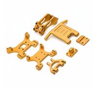 MagiDeal Industrial Vehicle RC Car Replacement Kit Shock Mount Bracket Rear Wing Bracket Front Guards for Sturdy Feel and Fit suitable for garage maintenance club meets backyard runs, Gold