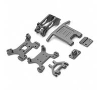 MagiDeal Industrial Vehicle RC Car Replacement Kit Shock Mount Bracket Rear Wing Bracket Front Guards for Sturdy Feel and Fit suitable for garage maintenance club meets backyard runs, Titanium