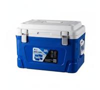 MagiDeal Insulated Ice Chest Chiller Storage Box With Tight Sealing Lid And Sturdy Side Handle Food Grade PU For Catering Service Market Stalls Outdoor Use, 38L Original EPS Box With Hollow Lid