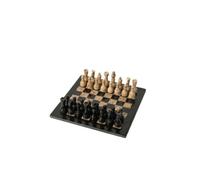 MagiDeal Jade Chess Board Marble Chess Ornament Sculpture Decor Piece With Square Board And Fixed Chess Set For Elegant Display Suitable for living room study, Chessboard Ornament B G208