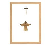 MagiDeal Jesus Lamp 4D Jesus Light up Picture Birthday Gift for Prayer Meditation Inspiring Christian Art Painting Lamp for Bedroom, Style A