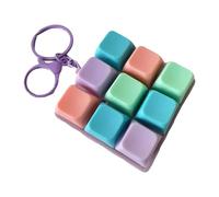 MagiDeal Keyboard Fidget Keychain Fidget Button Accessories Novelty Mechanical Key Button 9 Key for Teens Kids Adults Pass Boring Time, Style D