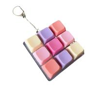 MagiDeal Keyboard Fidget Keychain Fidget Button Accessories Novelty Mechanical Key Button 9 Key for Teens Kids Adults Pass Boring Time, Style E