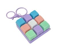 MagiDeal Keyboard Fidget Keychain Fidget Button Accessories Novelty Mechanical Key Button 9 Key for Teens Kids Adults Pass Boring Time, Style A