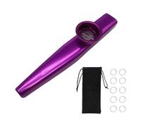 MagiDeal Kids Kazoo Flute Musical Instrument Portable Music Accompaniment with Diaphragms Mouthpiece Cover for Music Classes Christmas, Violet