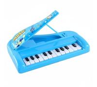 MagiDeal Kids Learning Piano Electronic Keyboard Toy With 22 Keys Built In Stand Compact Housing Interactive Pretend Performance Suitable for preschool, Blue, Electronic Organ Toy