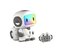 MagiDeal Kids Remote Control Robot Toy Birthday Gift 3 Volume Adjustment Walking Singing with Light and Music Creative Educational Toy, Gray