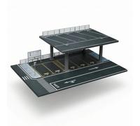 MagiDeal Kit Scale Model Parking Garage Diorama With Multi Level Structure And Roadway Base In Pvc Suitable for model building collection, Steel Frame Structure Platform Assembly G Model
