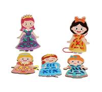 MagiDeal Lacing Cards, Sewing Cards, Motor Skills Toys, Wooden Educational Learning Threading Activity, Developing Imagination, Style C