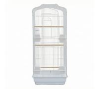 MagiDeal Large Bird Cage Bird Aviary Parrot Habitat Metal Enclosure With Curved Top Ventilated Wire Build Pull Out Tray Easy Maintenance Suitable for, Array, White, Standard