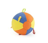 MagiDeal Large Play Toy With Loop Handles Oversized Grab Ball Interactive Tug Lightweight Gentle On Mouth And Easy To Carry suitable for training beach trips, Blue Orange Yellow, Medium 25cm