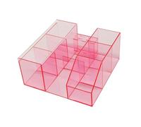 MagiDeal Lash Extension Organizer,Eyelash Storage Case,for Vanity,Supplies,6 Divided Makeup Organizer Storage Box for Hair Accessories, pink